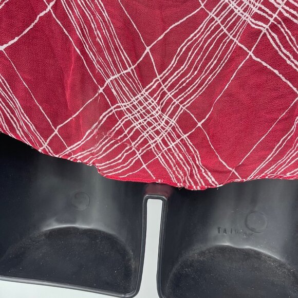 Vinatge Robbie Bee Women's Silk Plaid Sheer Shawl Size 20W Flutter Sleeve - Picture 6 of 10